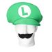 Merkloos / Sans marque Groene loodgieter game verkleed accessoire set - Pet met snor en handschoenen