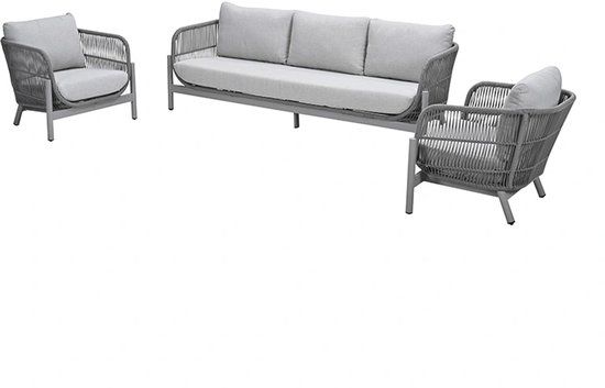 Garden Impressions Catanzaro aluminium/rope loungeset - taupe - valley sand