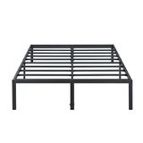 Olee sleep 45 cm stabiel stalen bed/stalen lattenbodem/anti-slip ondersteuning/matrasonderstel/metalen bed/bedframe/bed / 160 x 200cm / Queen/zwart/metaal