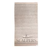 Scalpers Handdoek, 90 x 180 cm, 100% katoen, 500 g/m², beige, gestreept, Home