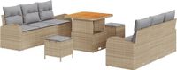 vidaXL Tuinbank Beige/Lichtgrijs