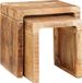 vidaXL Nesttafels - 2 stuks - Bruin - 46 x 40 x 46 cm - Massief Mango Hout