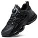 Chaussures de sécurité pour hommes - Chaussures de sécurité avec molette, modèle 678 - Embout en acier - Semelle intermédiaire en polyamide pour protection anti-perforation - Amorti pneumatique - Respirant - Noir, taille CN38
