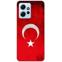 Xiaomi Drapeau turquie bedrukt siliconen hoesje compatibel met Redmi Note 12 4G
