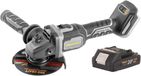 Procraft Industrial AG125Bbb accu haakse slijper 20 V 125 mm borstelloos + 1x accu 2,0 Ah - zonder oplader