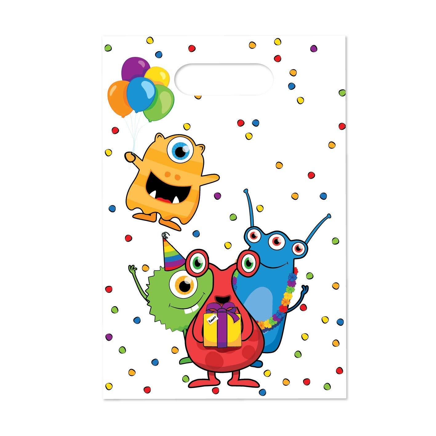 Partywinkel Monster Party Uitdeelzakjes 23x16,5cm 6 stuks