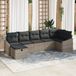 vidaXL Bank loungeset 2 zitplaatsen Grijs polyrattan