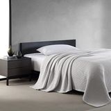 Vera Wang - Queen deken, luxe katoenen beddengoed, zacht huisdecor met wafelweefsel gebreid (Waffleweave Grey, Queen)