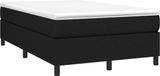 vidaXL Boxspring met matras stof zwart 120x190 cm