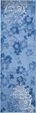 Safavieh Adirondack Collection ADR114 Floral Glam Damask Indoor Woven Rug, Light Blue & Dark Blue, 76 x 244 cm