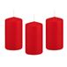 Trend Candles Cilinderkaars/stompkaars - 12x - rood - 6 x 12 cm - 40 branduren - met brandvertragende folie