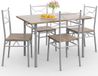Casaria Eettafel Set 5 delige - Eettafel + 4 stoelen - Eiken