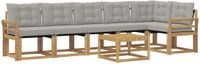 vidaXL - Buiten - bank - set - 7 - st - Wit - en - Lichtgrijs