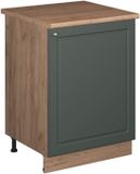 Vicco Wastafelkast Fame-Line, Groen-Goud Landhuis/Goudkleurig Eiken, 60 cm