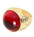 Widmann 46740 - Bague avec pierre précieuse Unisexe Adulte, pirates, nobles, évêques, rois et reines, vampires, Halloween, carnaval, taille unique, couleur or-rouge