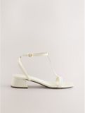 Next - Dames - Forever Comfort® sandalen met bandjes en lage blokhak - Crème