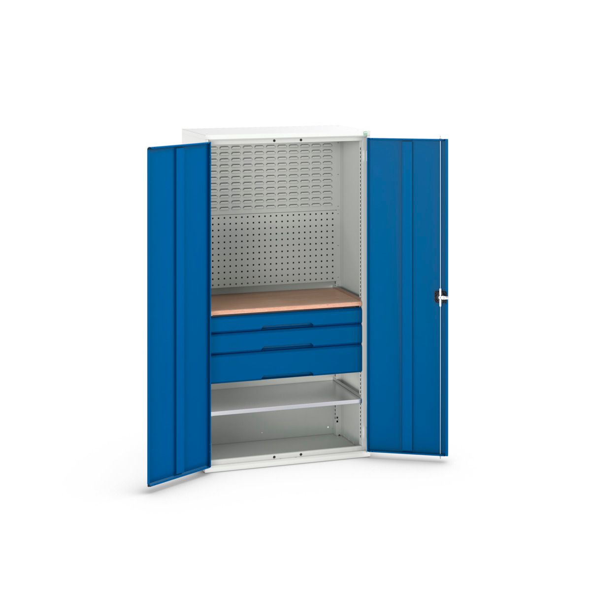 Bott Verso Systeemkast | 1050x550x2000mm | 6 Lades | 1 Perfo Achterwand | RAL 5010 - 16926573.11