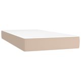 VidaXL Pocketveringmatras Medium 80x200x20 cm Cappuccino/Wit Kunstleer