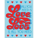 Lyrics by Lennon & McCartney Canvas print, meerkleurig, 60 x 80 cm