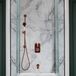 Hudson Reed Elizabeth Kit de douche thermostatique avec inverseur – 2 fonctions – Kit douchette sur rampe - Bec verseur – Cuivre satiné