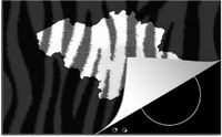 Merkloos KitchenYeah® Inductie beschermer 77x51 cm - Kaart - België - Zebra - Inductiebeschermer voor Inductiekookplaat