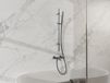 Fortifura Calvi Badkraan - met glijstangset - staafhanddouche - metalen doucheslang - PVD - geborsteld gunmetal (antraciet)