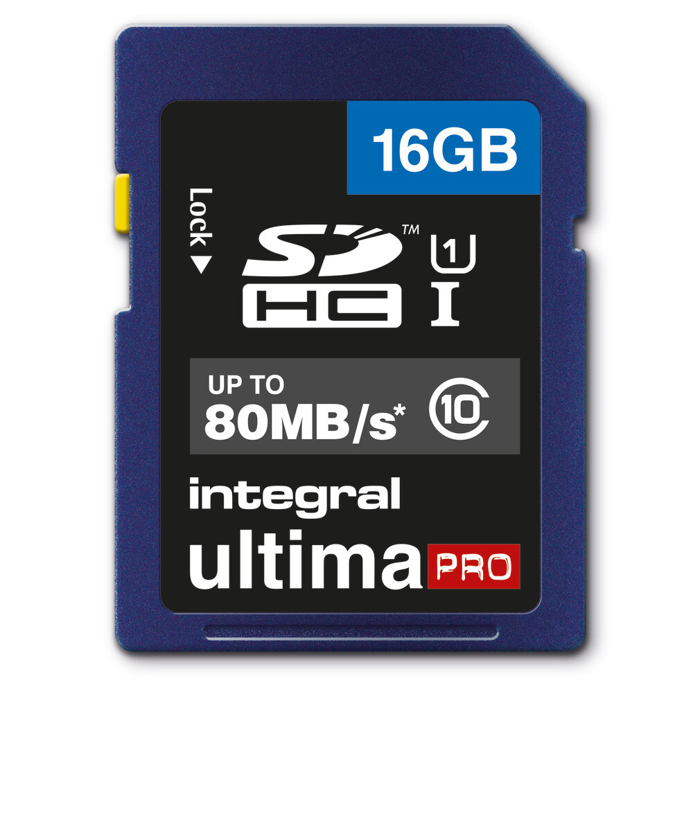 Integral 16GB ULTIMAPRO SDHC/XC 80MB CLASS 10 UHS-I U1