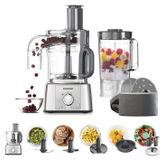 Merkloos Keukenmachine - Foodprocessor - 1000 W - 3 l kom - Compact All-in-One