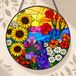 Zonnebloemen Glas & Metaal Rond