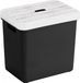 Sunware Opbergbox - mand - zwart - 25 Liter - kunststof - met houtkleur deksel
