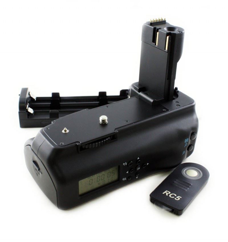 Delamax LCD batterijgrip voor Canon 30D 40D 50D BG-E2