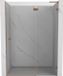 Mexen Lunar L porte de douche battante simple droite 130 cm, transparent, cuivre brossé