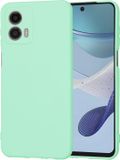 Techsuit Hoesje geschikt voor Motorola Moto G53 - Soft Flex Silicone Back Cover - Mint Green