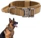 Goodivery ® Collier tactique pour chien avec poignée réglable pour chiens de taille moyenne et grande, marron