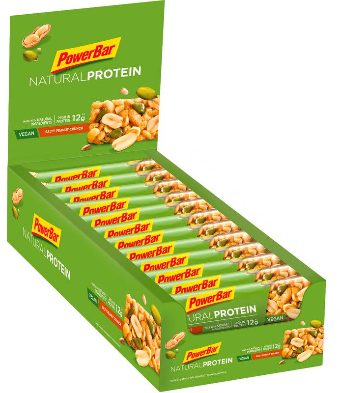 PowerBar Natural Protein Sportvoeding Salty Peanut Crunch Vegan 24 x 40g