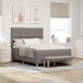 Maison Exclusive - Lit boxspring avec tête de lit, couleur taupe, 140 x 200 cm, rembourré