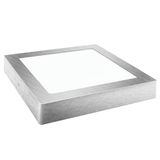 MATEL M287863 LED-plafondlamp, vierkant, zilver, 18 W, 1800 lumen