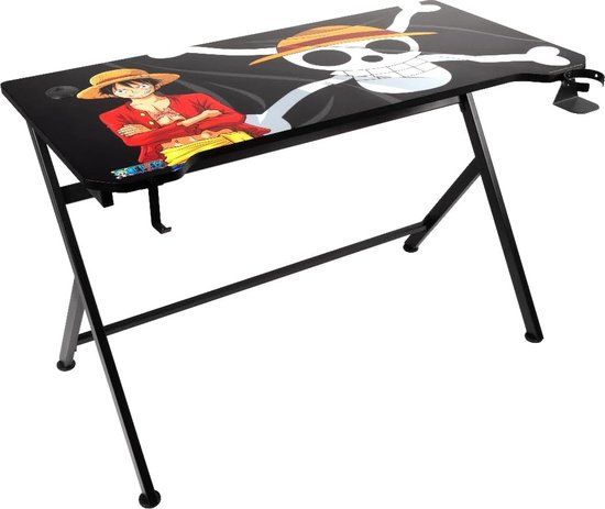 Konix Bureau Gaming One-Piece Zwart MDF Metaal 121 x 69 x 76 cm