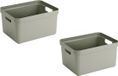 Sunware Boîte de rangement Sigma - 2 pièces - Plastique - 32 litres - Vert clair