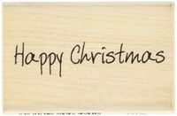 Art Scribbled Inca Happy Christmas Stamps stempel, zwart