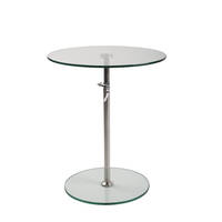 Giga Meubel gm bijzettafel glas ø45cm - 75cm hoog - tafel karena