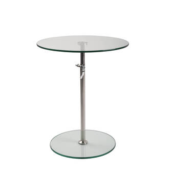 Giga Meubel gm bijzettafel glas ø45cm - 75cm hoog - tafel karena