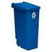 WELL HOME MOBILIARIO & DECORACIÓN Reservoir voor recycling, 110 l, met deksel, ideaal voor recycling van papier en karton, met rollen, blauw, 110 l
