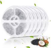 ZenithVibe Filtres de remplacement pour fontaines à chat - Filtre à charbon actif - Design floral - 6 pièces