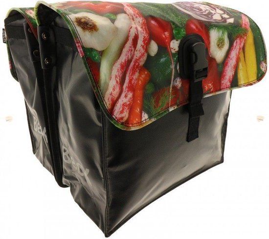 BECK Small Veg Dubbele Fietstas - 35L - Groen/Zwart