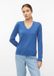 s.Oliver Pull en maille Col V Manches longues Coton Bleu roi Femme Coupe regular