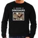 Bellatio Decorations Amazing Dinosaurs Carnotaurus Dino Sweater - Black - Men's - Gift Sweater for Dinosaur Lover - Size S