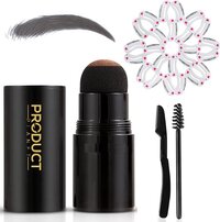 ProductPlanet® Premium Wenkbrauw Stempel - 10 Wenkbrauw Sjablonen - Wenkbrauw Borstel & Wenkbrauw Mesje - Zwart