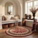 Safavieh Lyndhurst Collection Rood/Zwart Traditioneel Kortpolig Tapijt 120 x 120 cm
