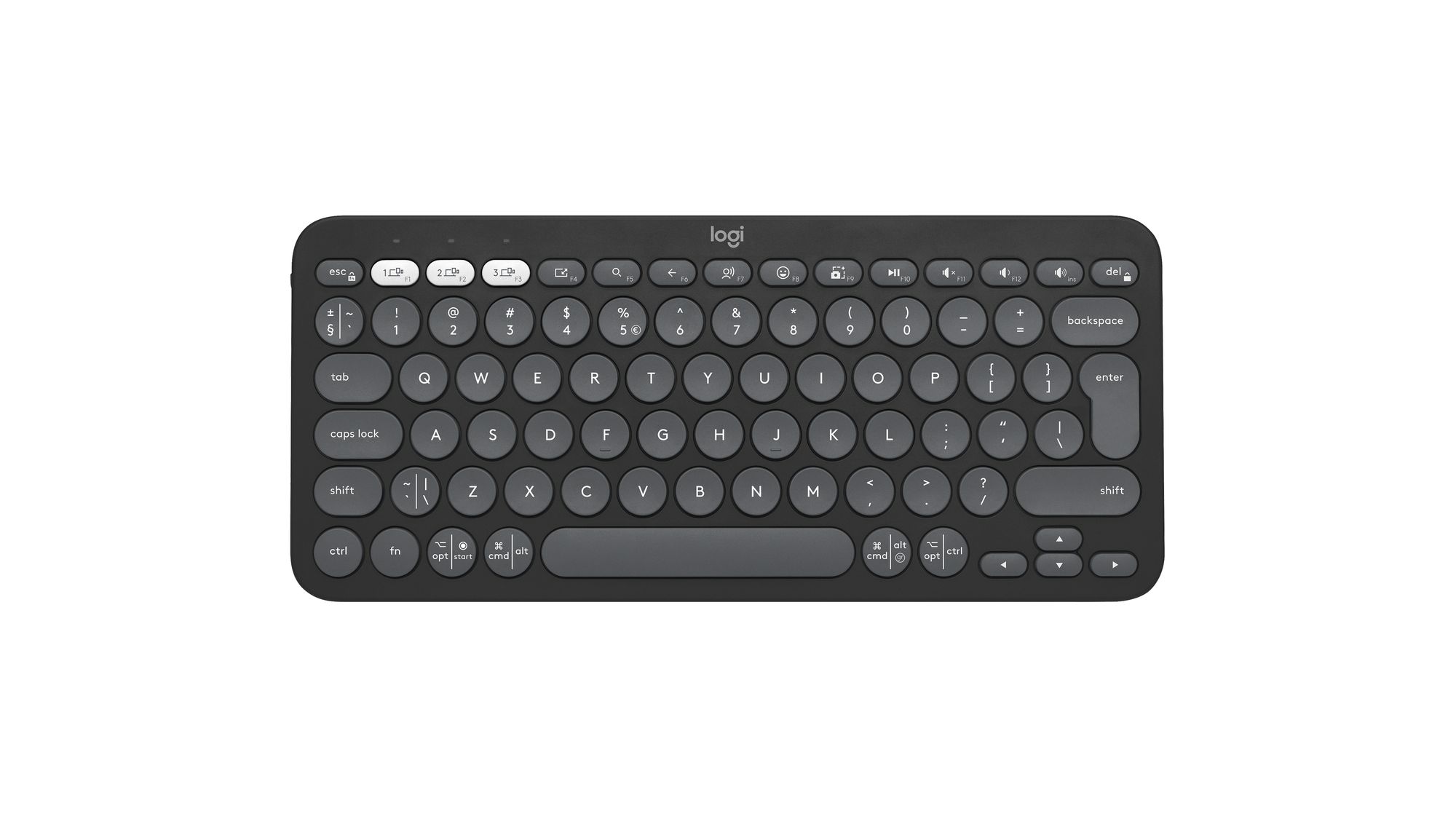 Logitech Pebble Keys 2 K380s - Draadloos Toetsenbord - QWERTY US International - Grafiet